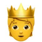 Emoji persoană cu coroană.