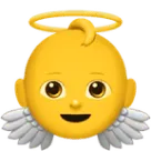 Emoji îngeraș cu aureolă.