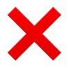 Red X mark indicating error or incorrect.
