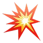 Red and orange comic-style explosion graphic with white starburst center.
