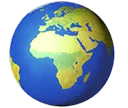 3D illustration of Earth showing Africa, Europe, and parts of Asia surrounded by blue oceans.