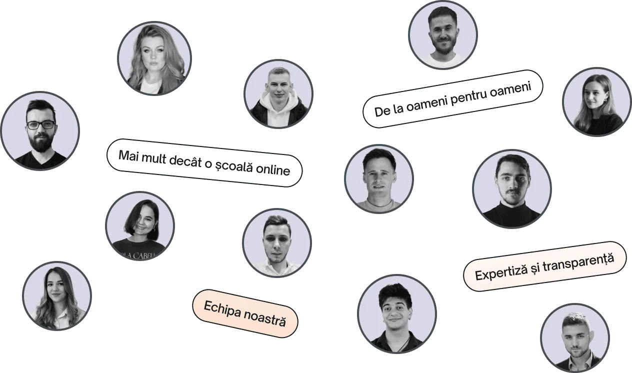 Echipa Webcase — mentori și absolvenți