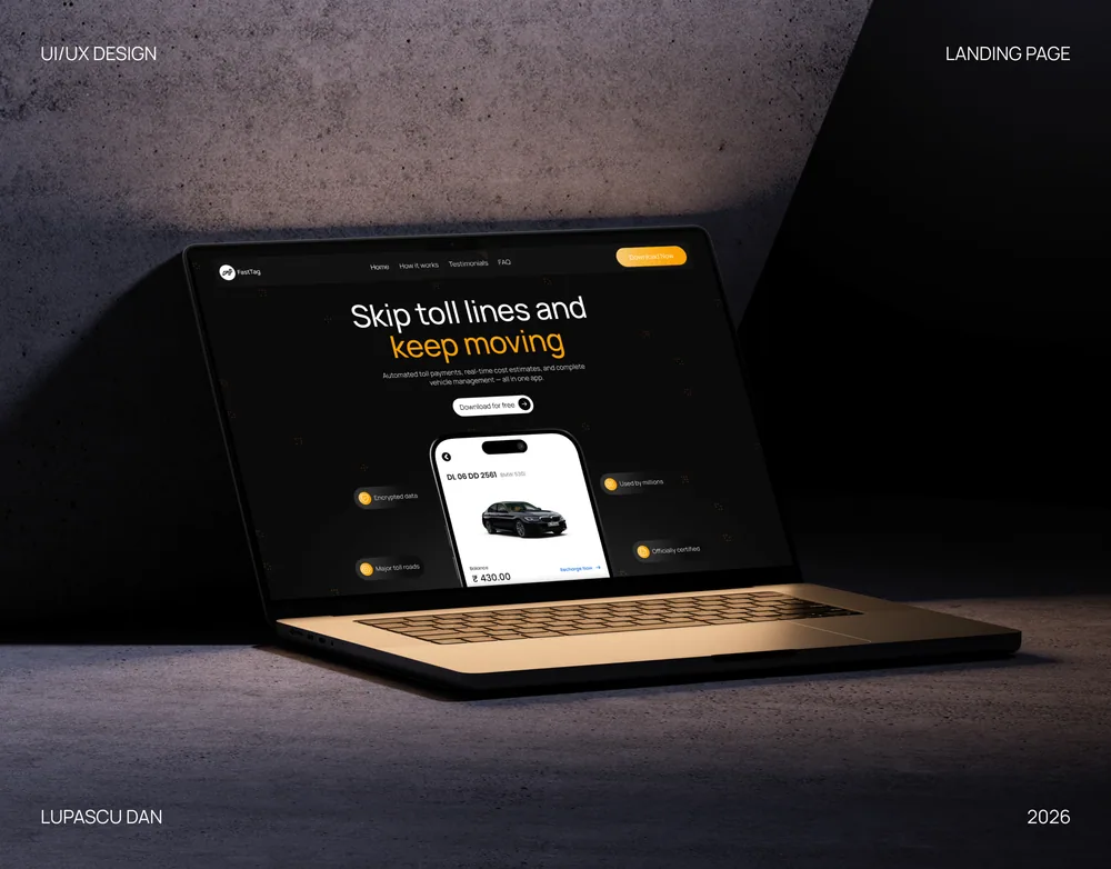 FASTag — Mobile App Landing Page