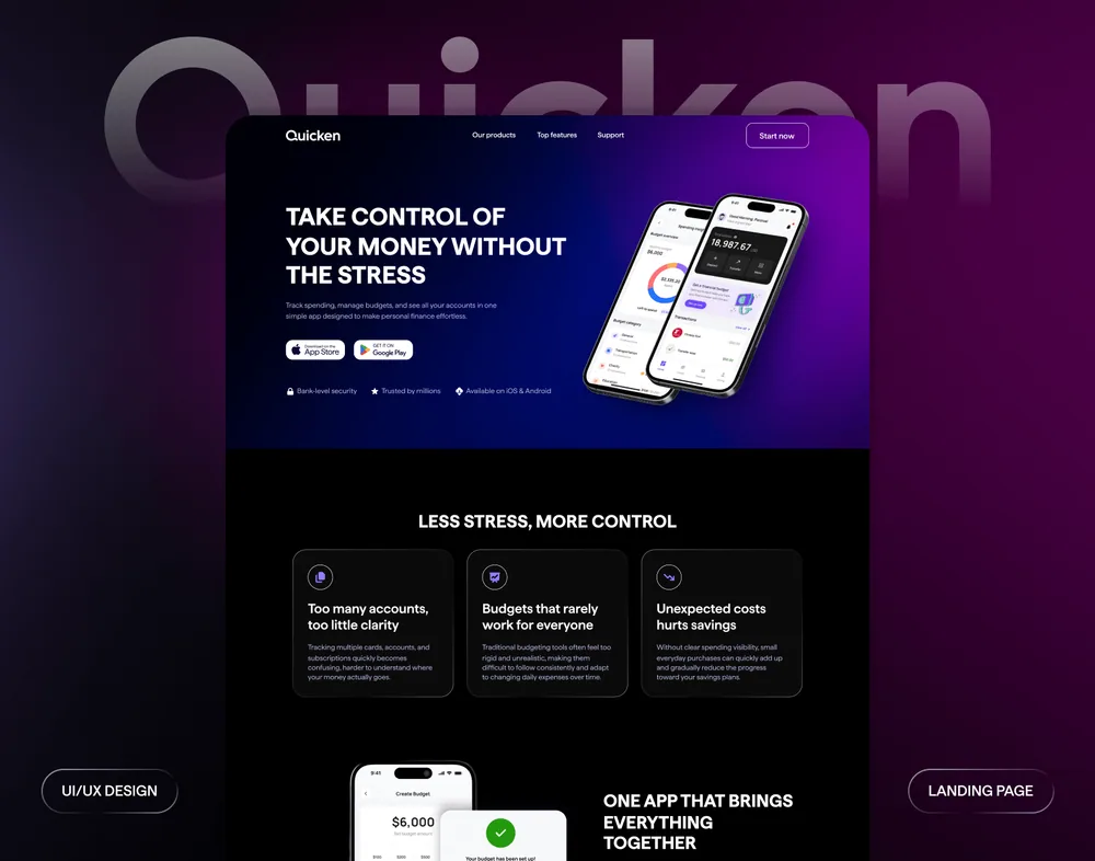 Quicken Simplify — App Landing Page